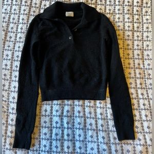 Aritzia Wilfred collared cropped sweater
